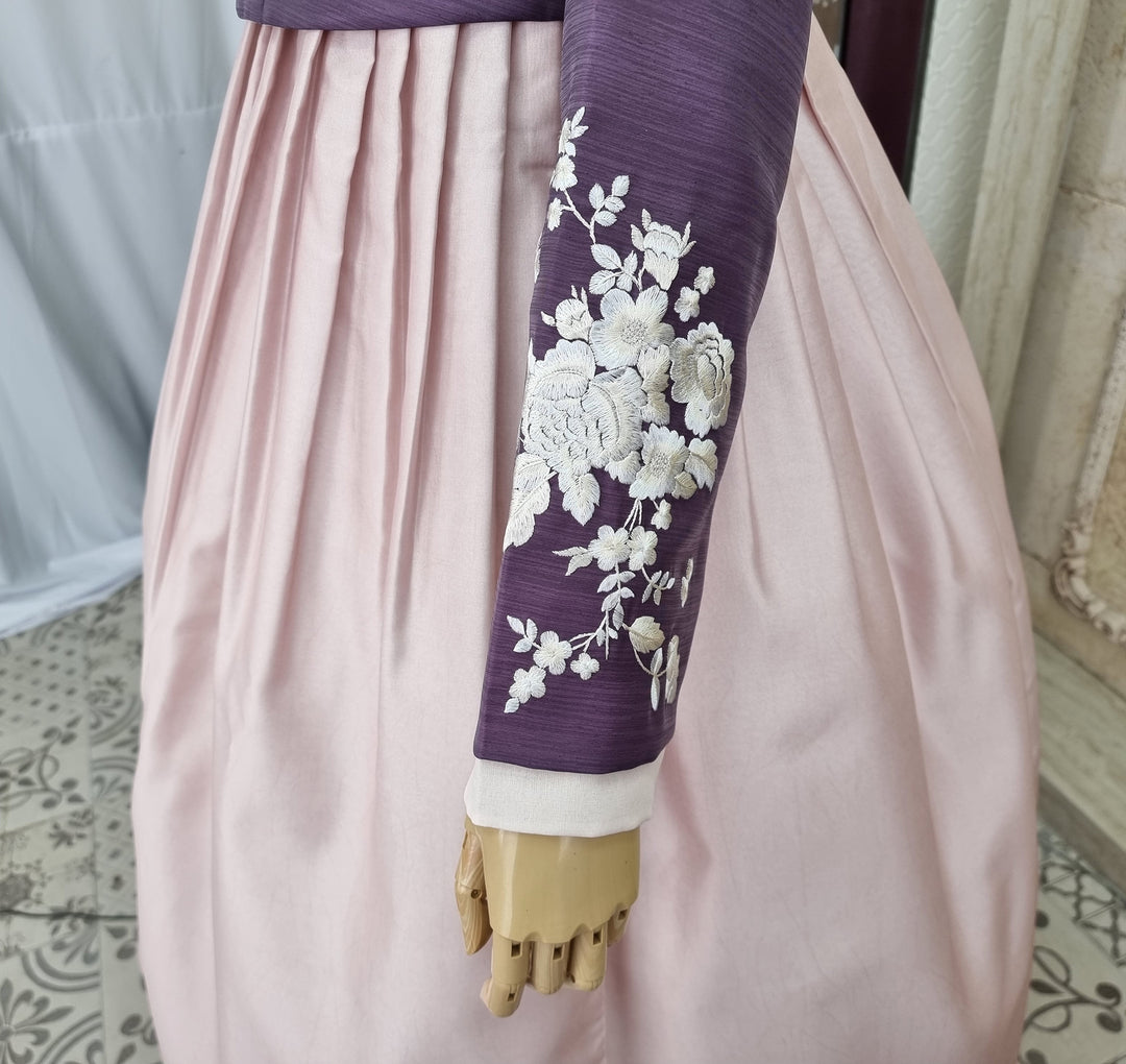 Korean Traditional Woman Personal Custom Hanbok Wedding Party Ceremony Purple Pink Hanbok Skirt Mom Grandmom Hanbok OSW139