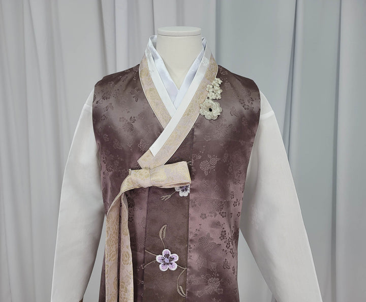 Korean Traditional Man Male Personal Custom Brown Hanbok&nbsp; Wedding Party Ceremony OSM149