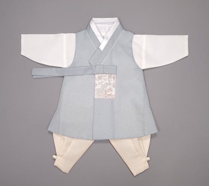 Hanbok Boy Baby Korea Traditional Clothing Set First Birthday Celebration Party 100th Birth Celebration 1–15 years Baby Blue HGB110