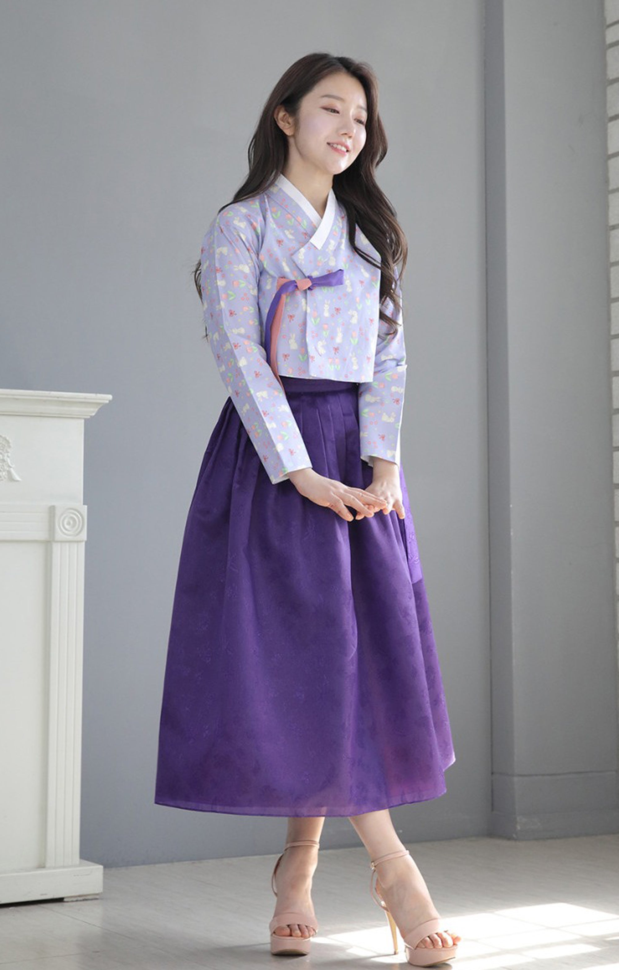 Handmade Modern Hanbok Jeogori And Skirt For Women | Korean Style Blouse And Sleeveless store Skirt (DR00071)