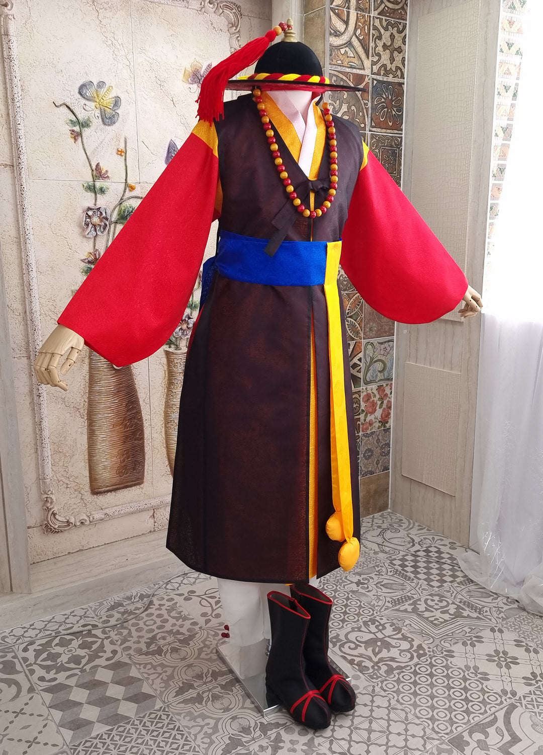 Korean Traditional Man Male Personal Custom Hanbok Solider Costume 포도대장옷 OSM711