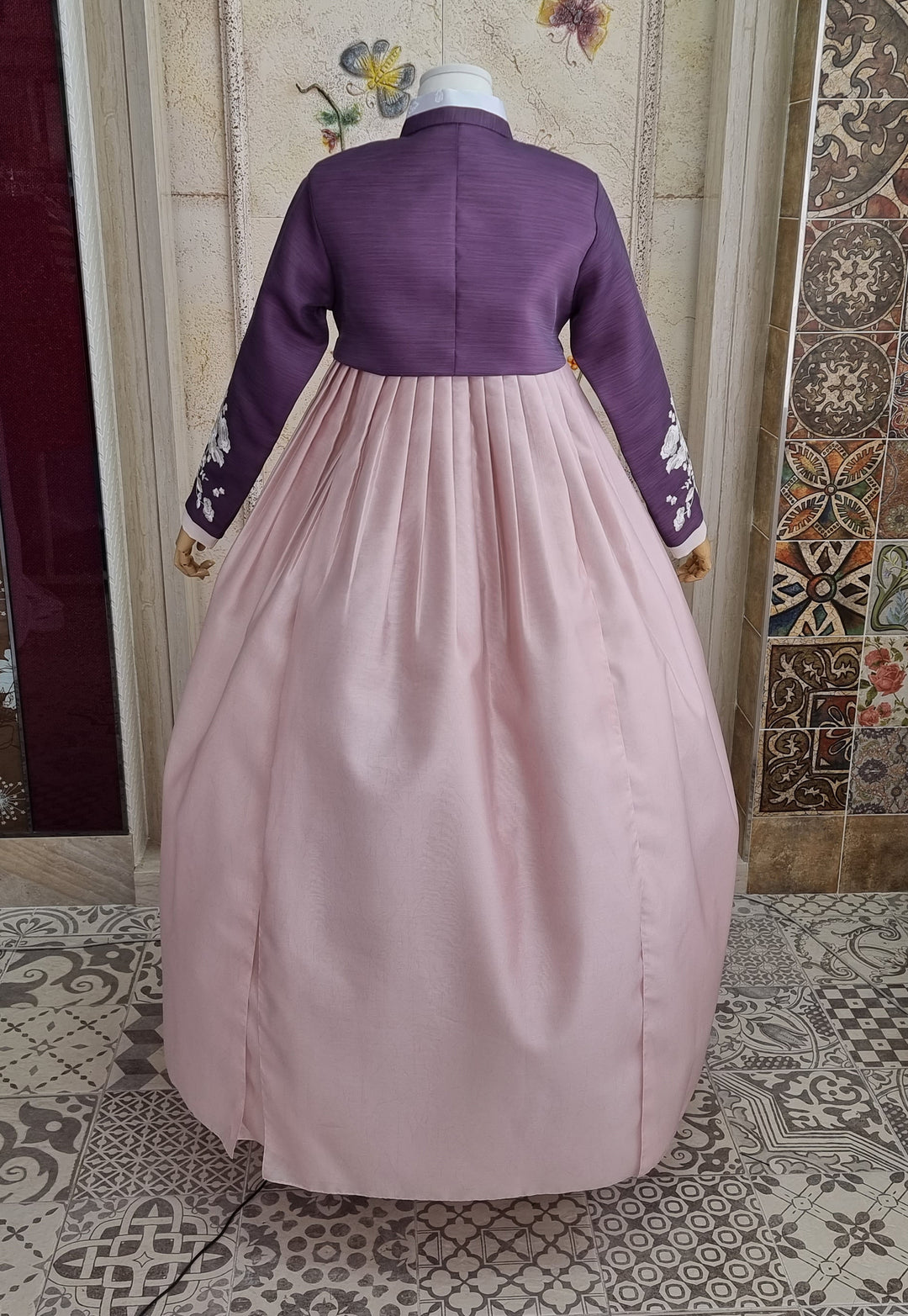 Korean Traditional Woman Personal Custom Hanbok Wedding Party Ceremony Purple Pink Hanbok Skirt Mom Grandmom Hanbok OSW139