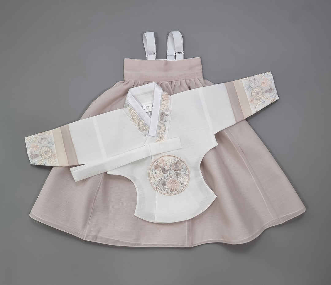 Hanbok Boy Girl Baby Korea Traditional Clothing Set First Birthday Celebration Party 100th Birth Celebration 1–15 years Beige HGB206