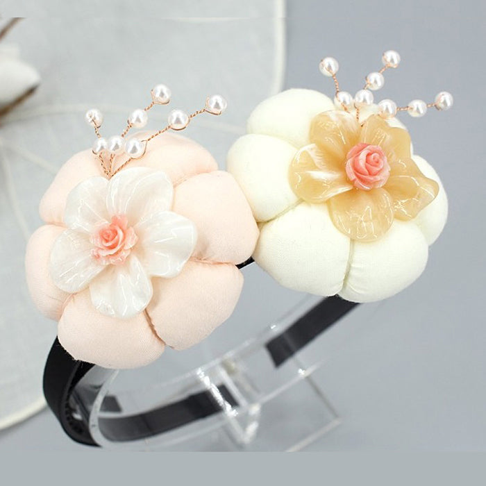 Girl's Hanbok Hair Accessory BASSI head&nbsp; band Piece, Korea Traditional Flower J120