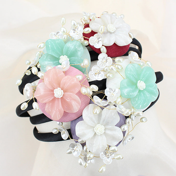 Girl's Hanbok Hair Accessory BASSI head&nbsp; band Piece, Korea Traditional Flower J130