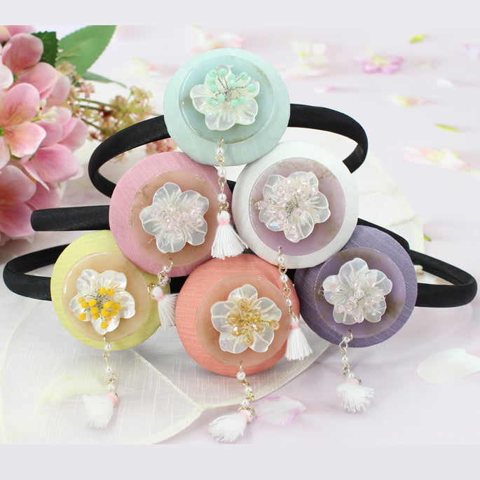 Girl's Hanbok Hair Accessory BASSI head&nbsp; Band Piece, Korea Traditional Flower J135