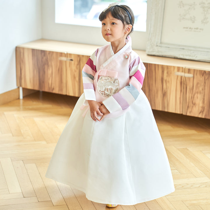 Hanbok Girl Baby Korea Traditional Clothing Set First Birthday Celebration Party 100th Birth Celebration 1–15 years White Skirt HG103